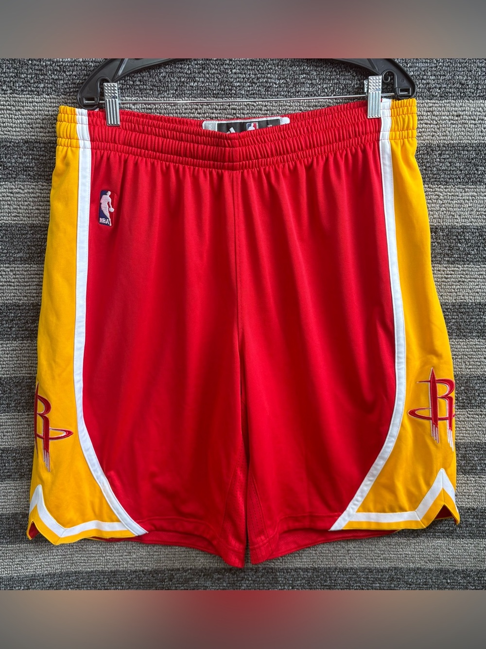 2010 Adidas Houston Rockets NBA Basketball Swingman Shorts Men’s 2XL EUC